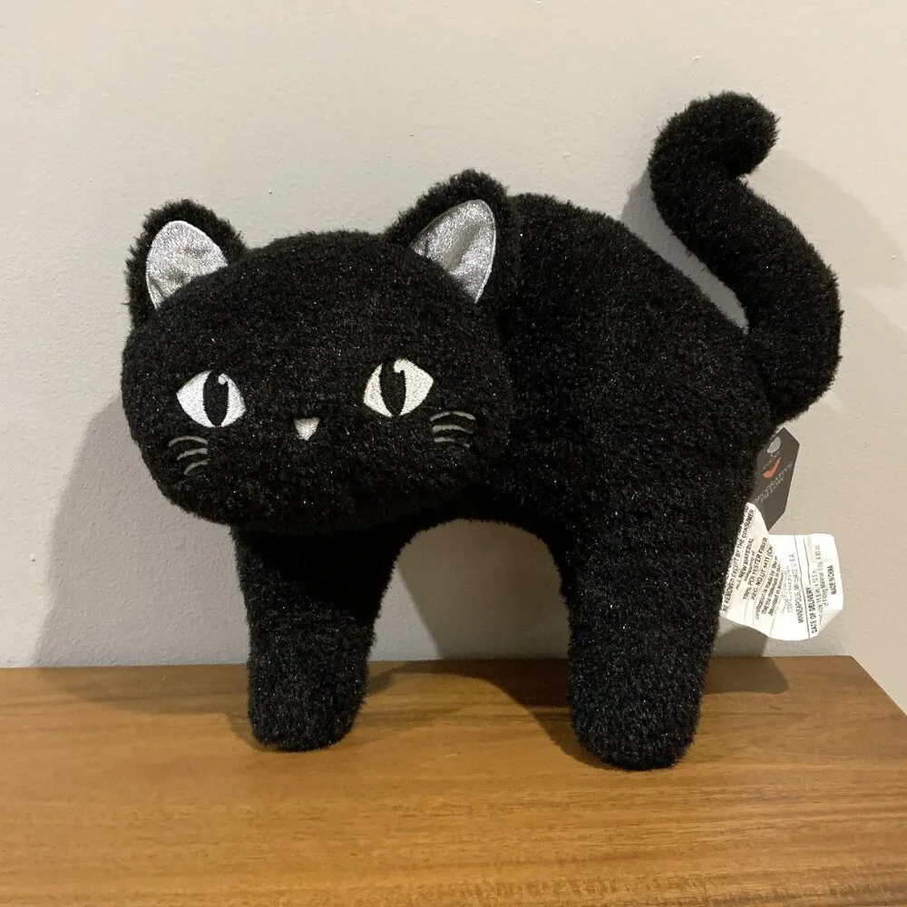 Target Bullseye Playground Black Cat Decorative Throw Pillow Halloween 2025 NEW